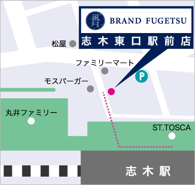 ブランド風月 志木東口駅前店アクセスマップ